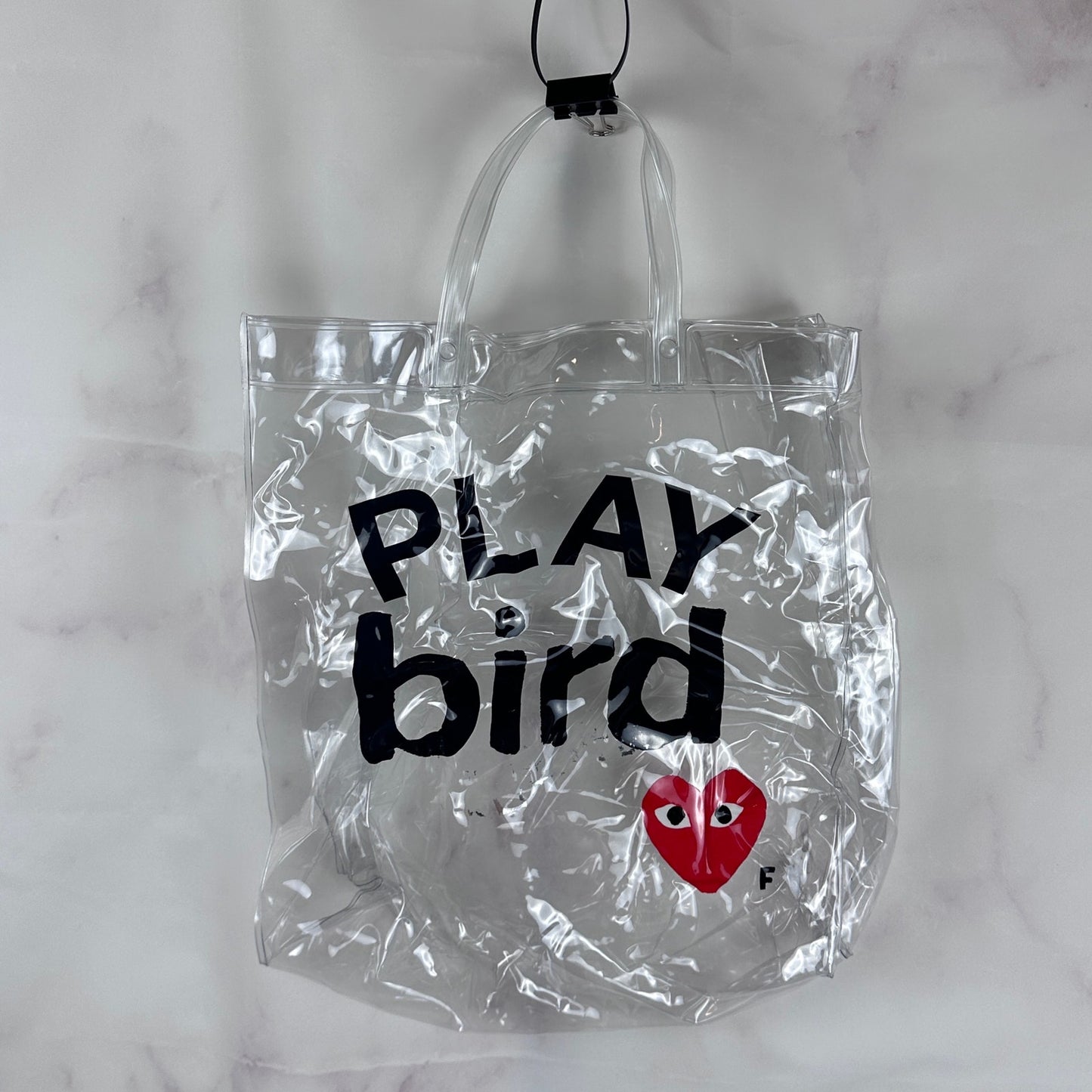Comme des Garçons PLAY BIRD Translucent Tote Bag
