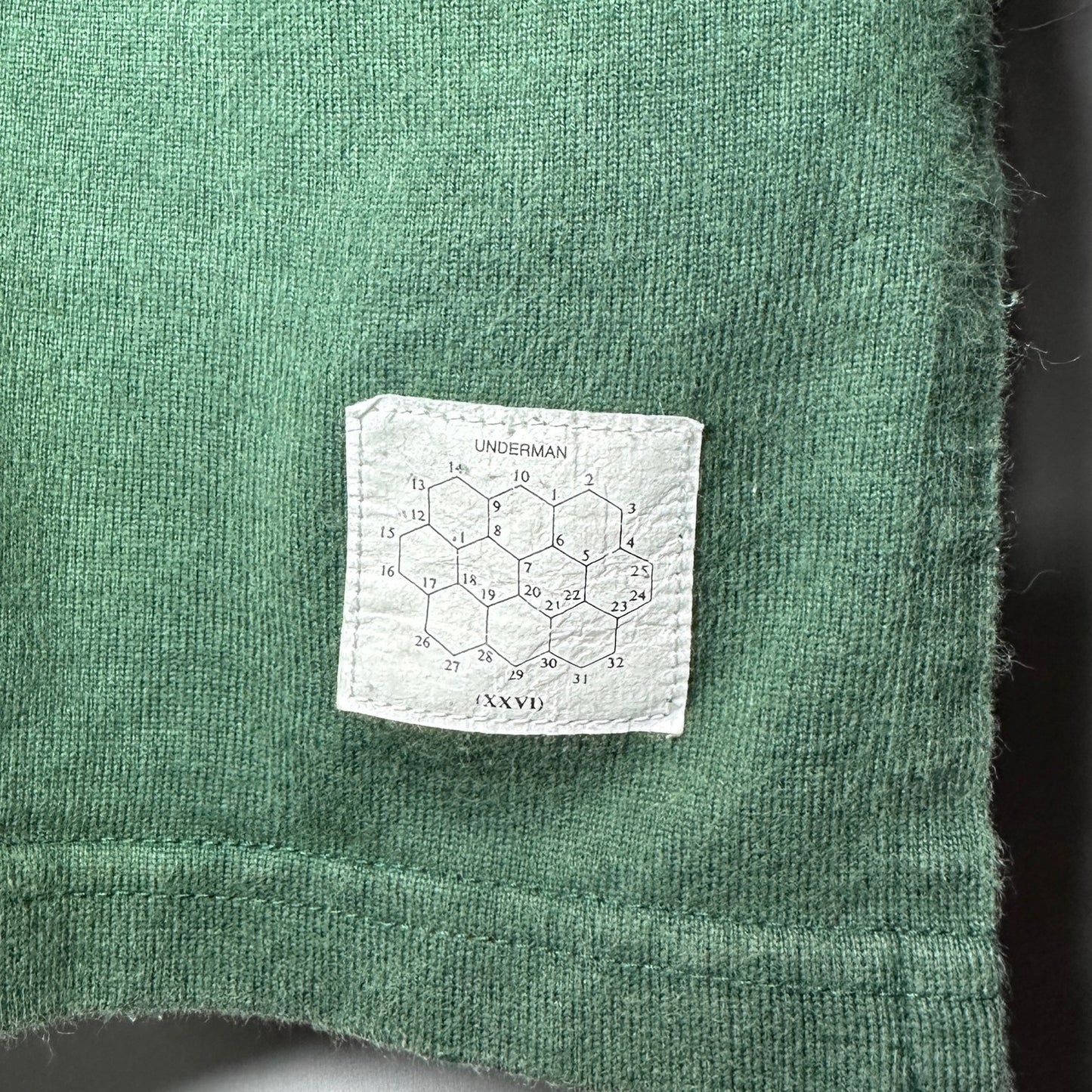 Undercover S/S11 ‘Underman’ Sigma Rho Green 3/4-Sleeve Tee