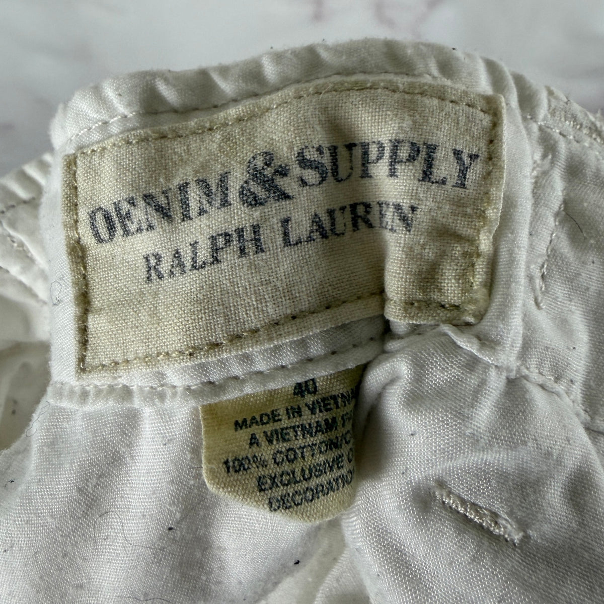 Ralph Lauren Denim & Supply White Cargo Shorts
