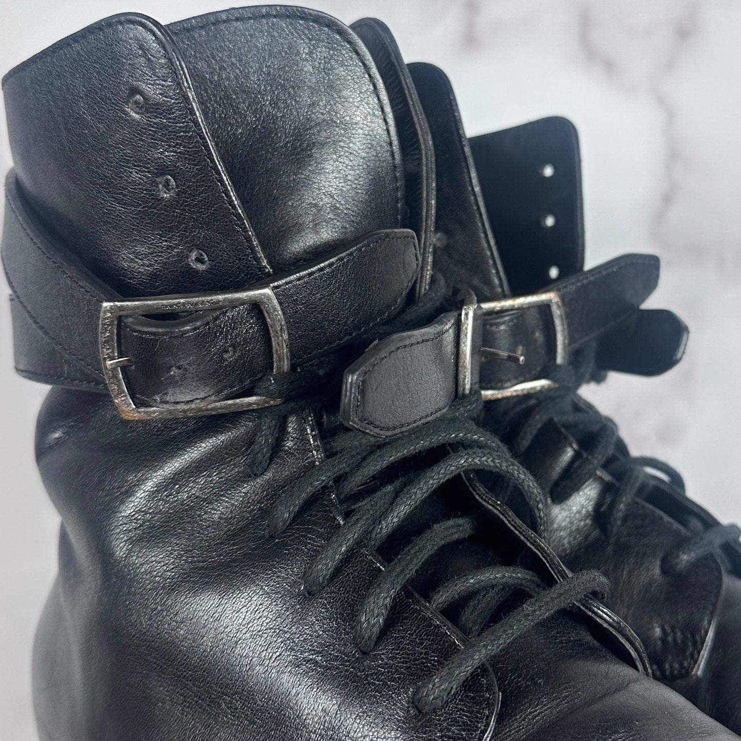Saint Laurent Paris Black Leather Boots