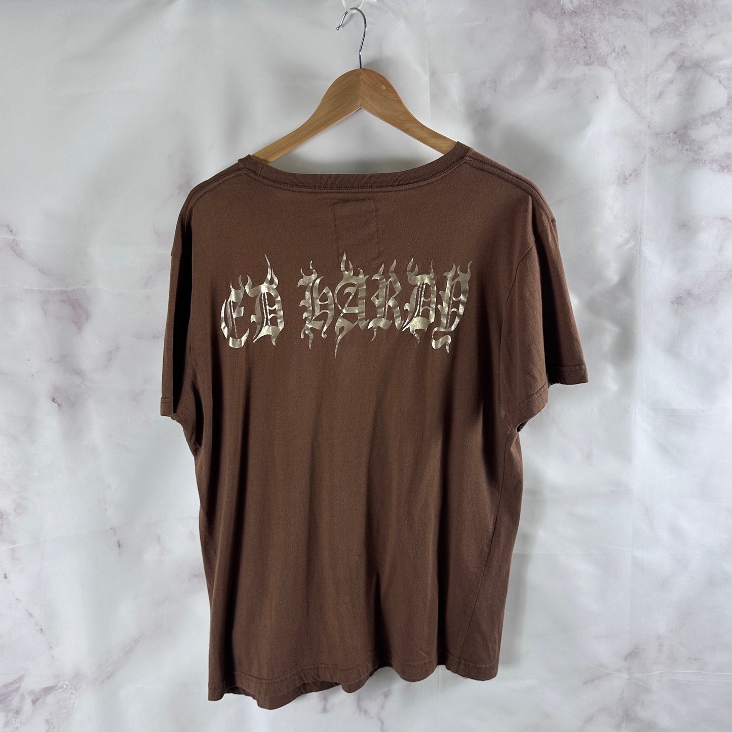 Ed Hardy Brown Tattoo Graphic Tee