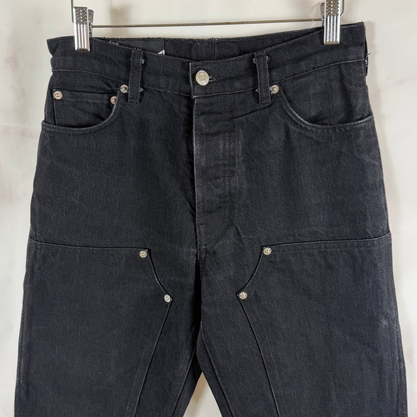 Enfants Riches Deprimes Double Knee Black Carpenter Pants