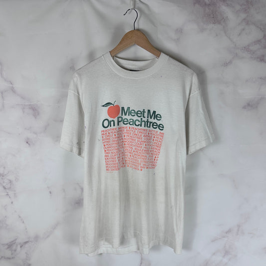 Vintage 80s Meet Me On Peachtree Atlanta Graphic Tee