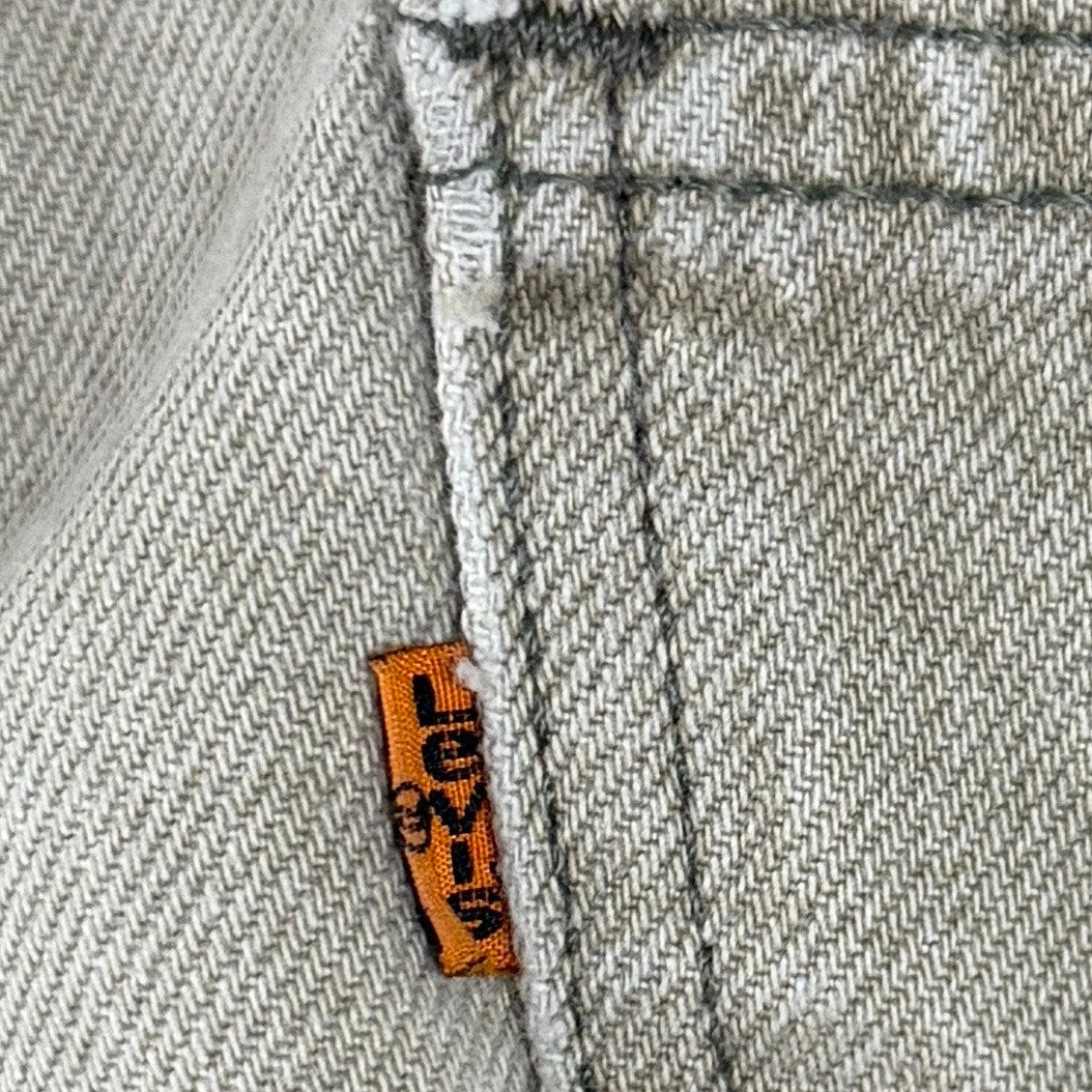 Vintage 80s Levi’s Orange Tab 550 Beige Denim