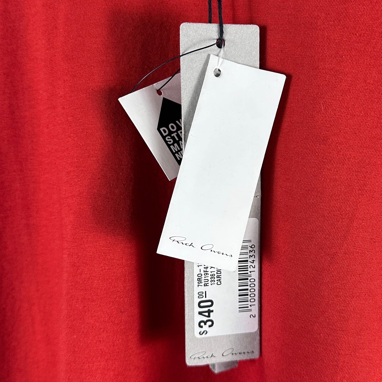 Rick Owens F/W19 Larry Mainline Cardinal Red Legaspi Tee