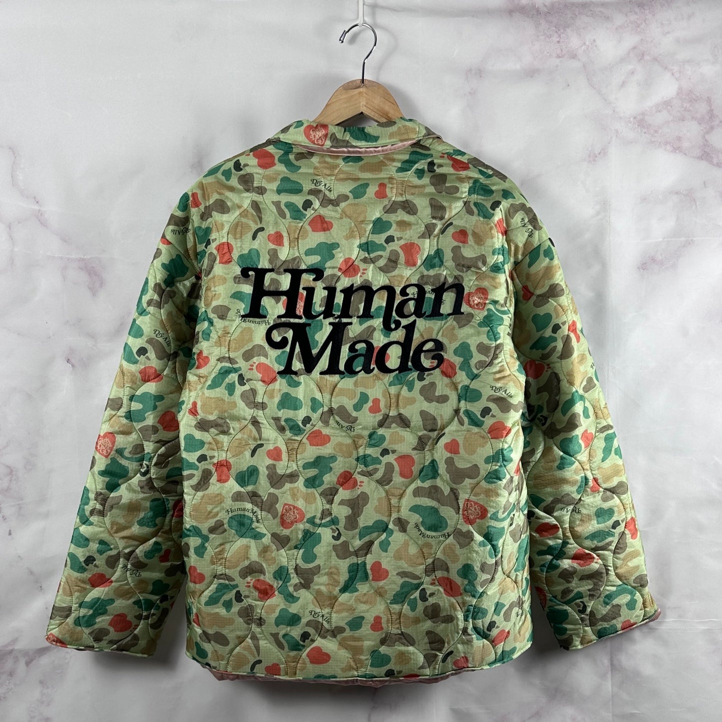 Human Made x Girls Don’t Cry Green Heart Camo Jacket