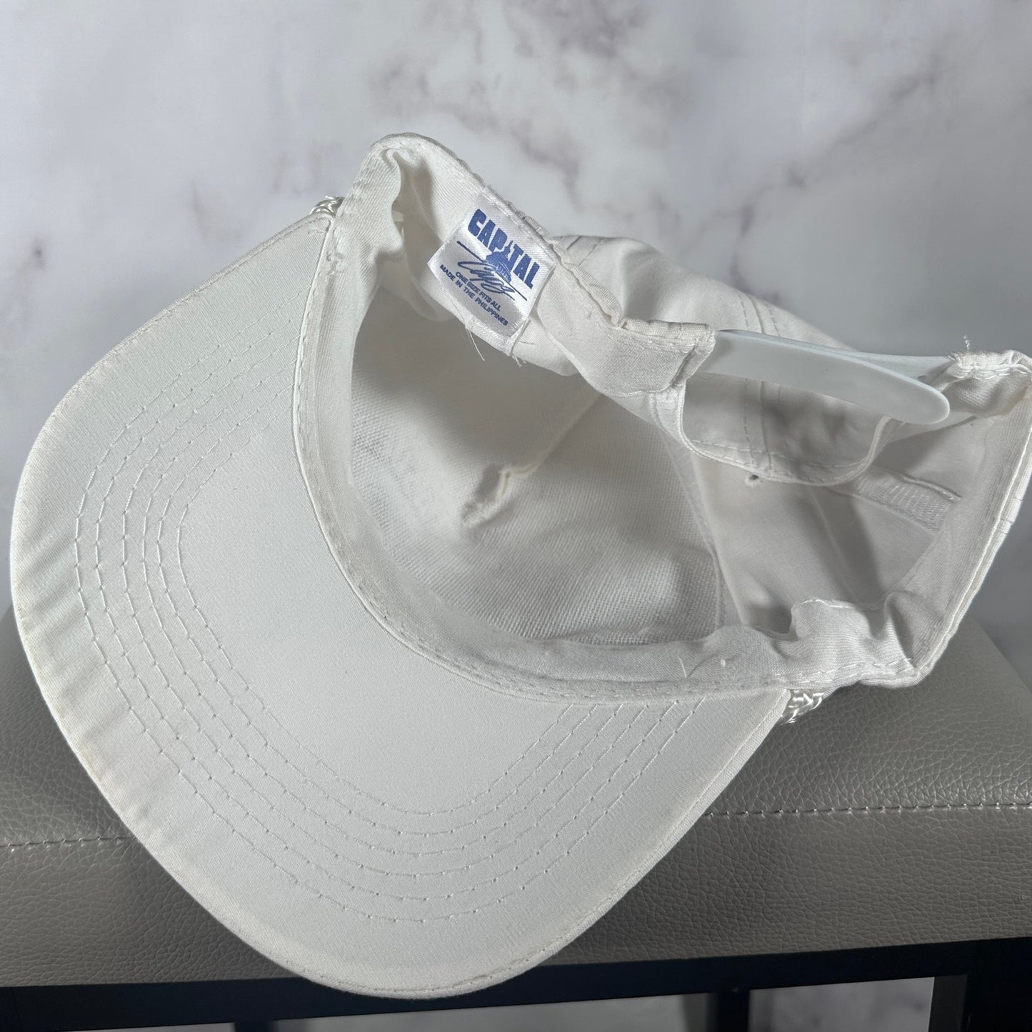 Vintage White Ford Capital SnapBack