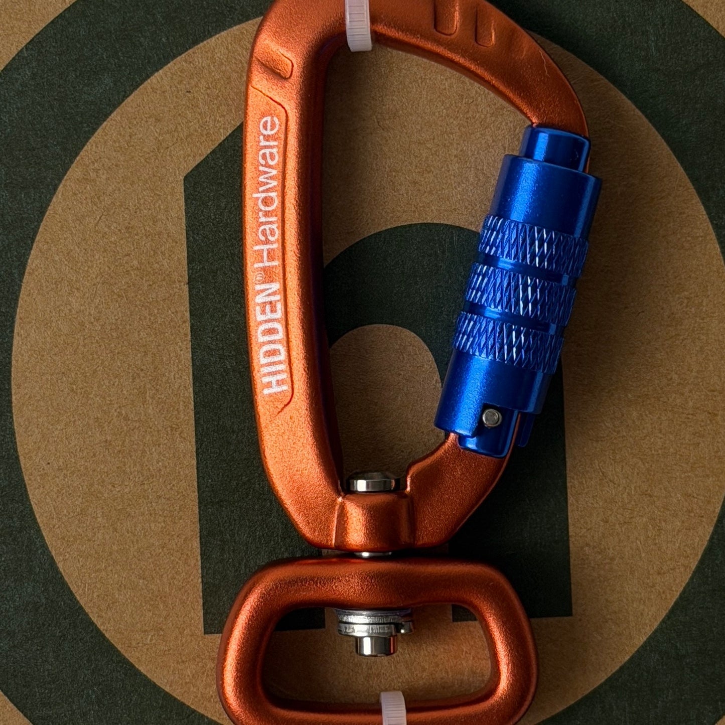 Hidden NY Orange Locking Carabiner