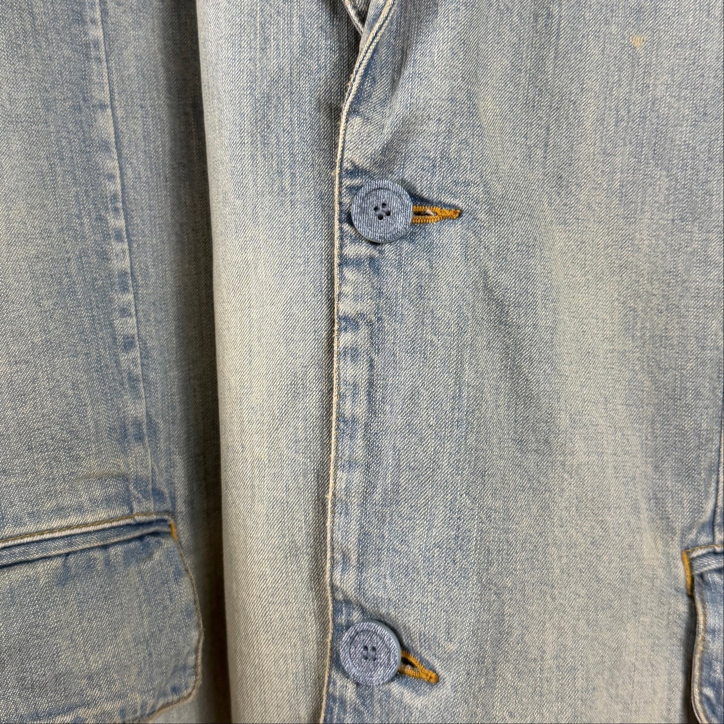 Balenciaga Washed Japanese Denim Blondie Blazer