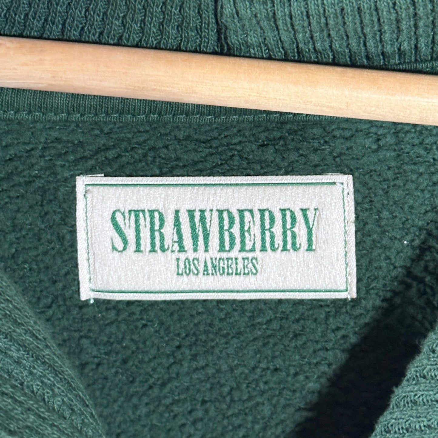 Strawberry Hunter Green Waffle Hoodie