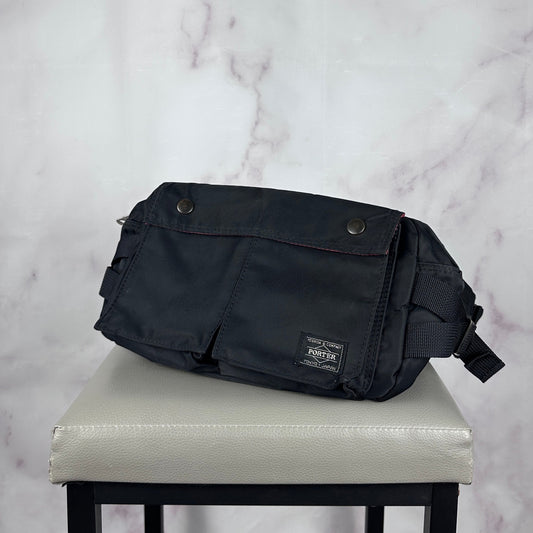 Porter Yoshida & Co. Black/Red Tanker Bag