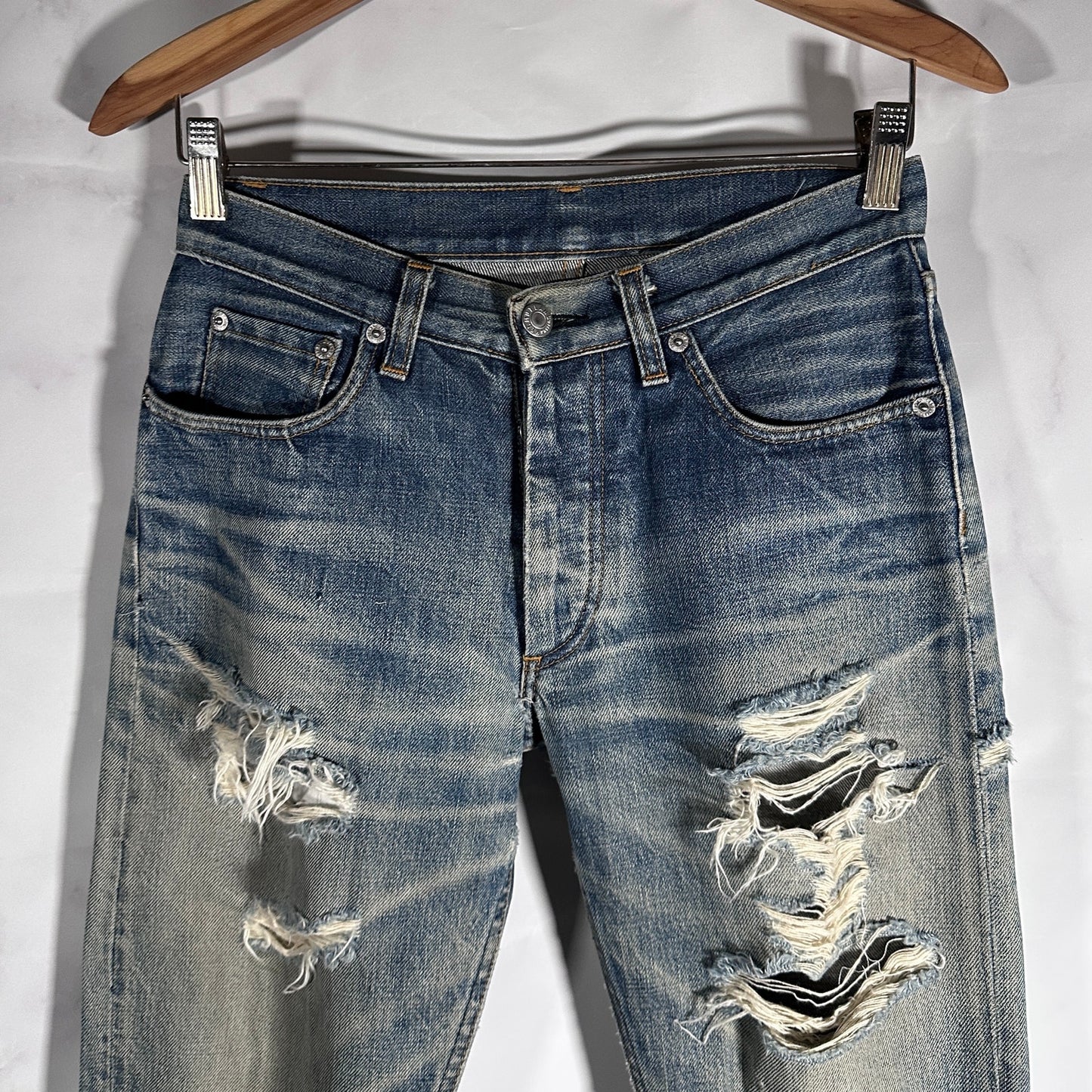Helmut Lang Thrashed Selvedge Denim Jeans