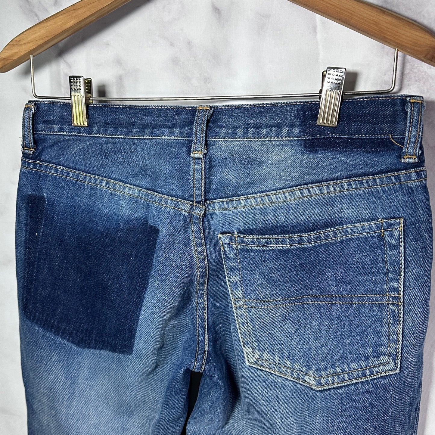Undercover A/W01 Distressed Blue Bolt Denim