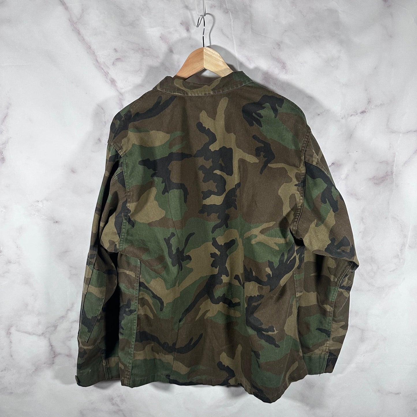 Vintage Military Woodland Camo BDU Jacket