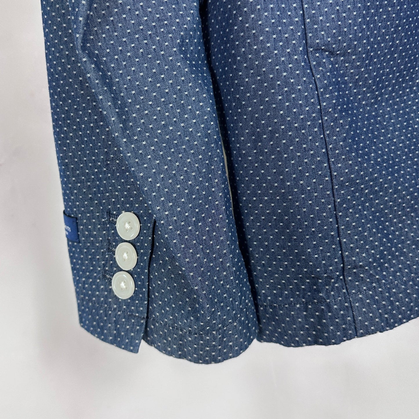 Nano Universe Library Tokyo Blue Polka Dot Blazer