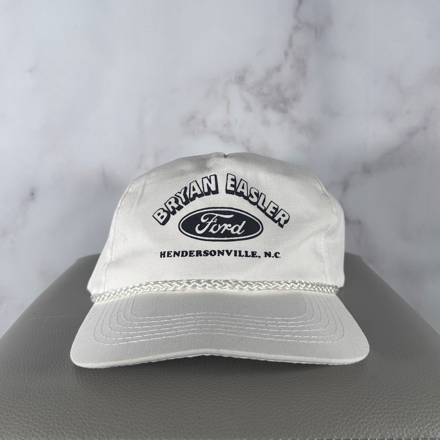 Vintage White Ford Capital SnapBack