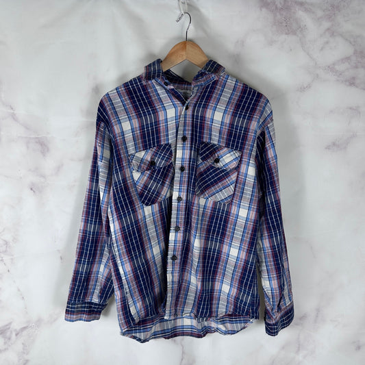 Vintage Five Brother Blue Plaid Flannel