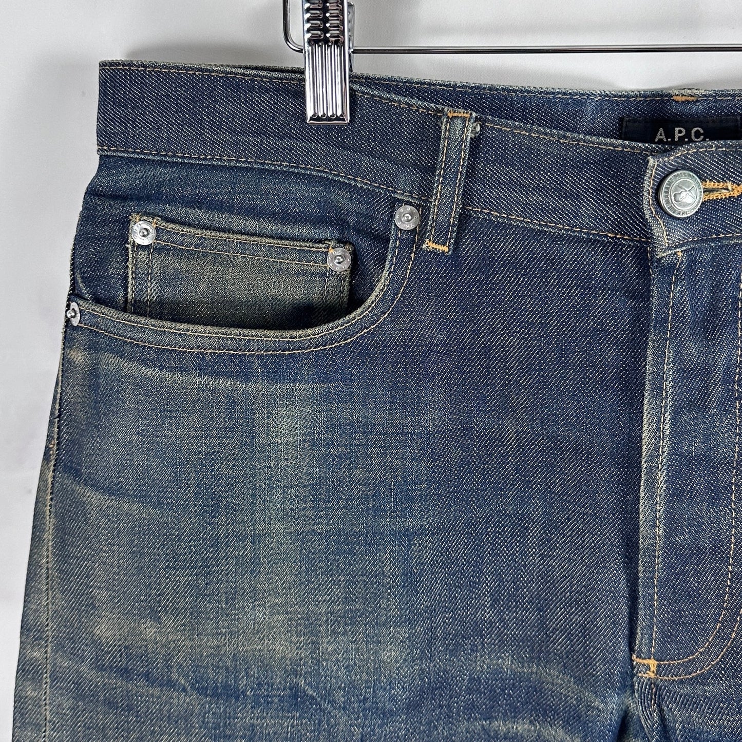 A.P.C. New Standard Jean Classique Selvedge Cutoff Denim Shorts
