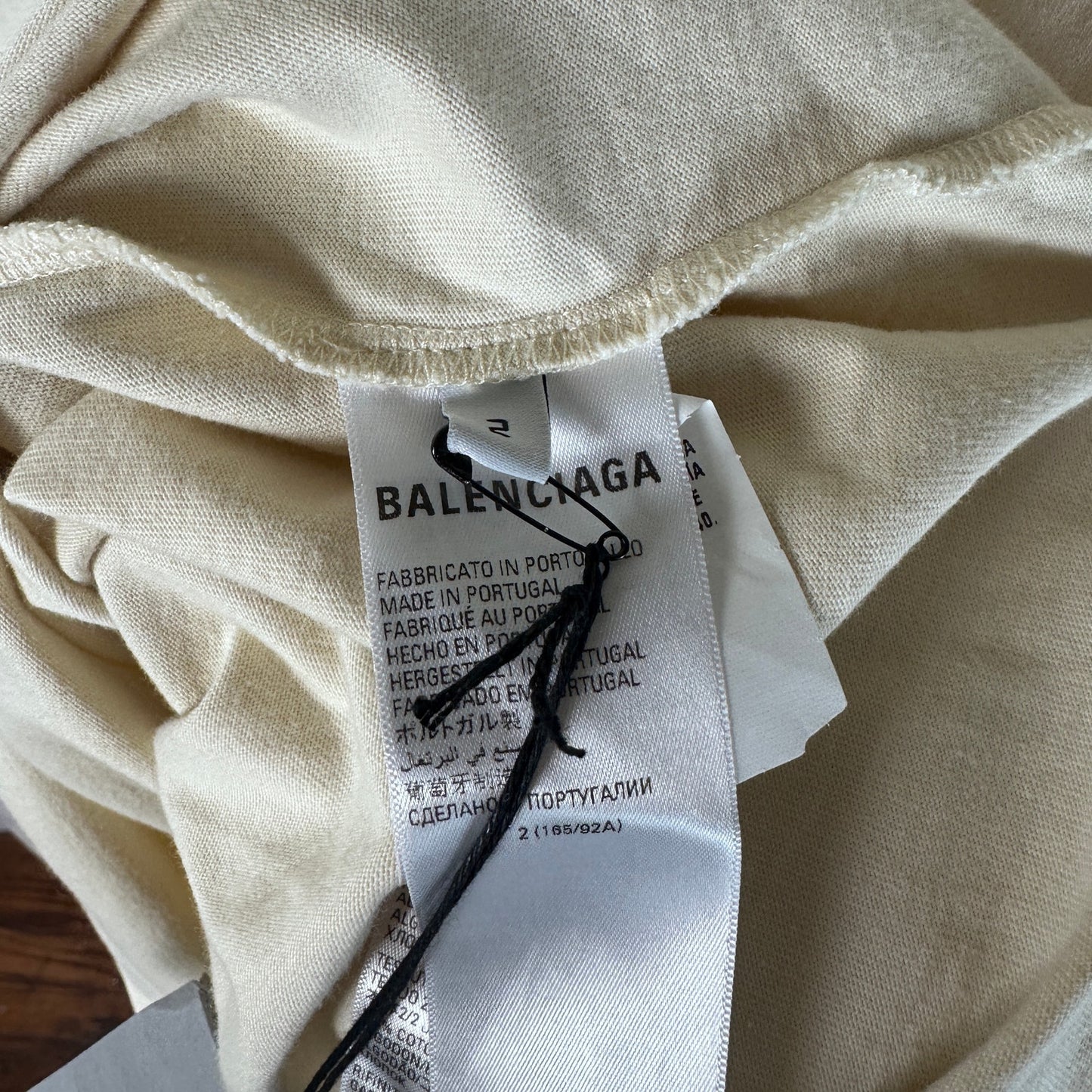 Balenciaga F/W22 Hybrid Layered Cream Longsleeve Shirt