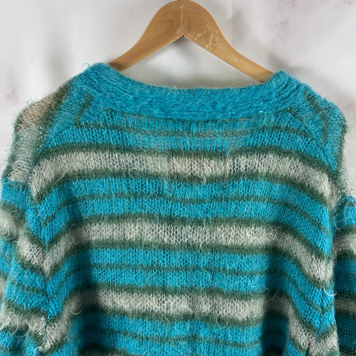Marni Fuzzy Wuzzy Mohair Striped Cardigan