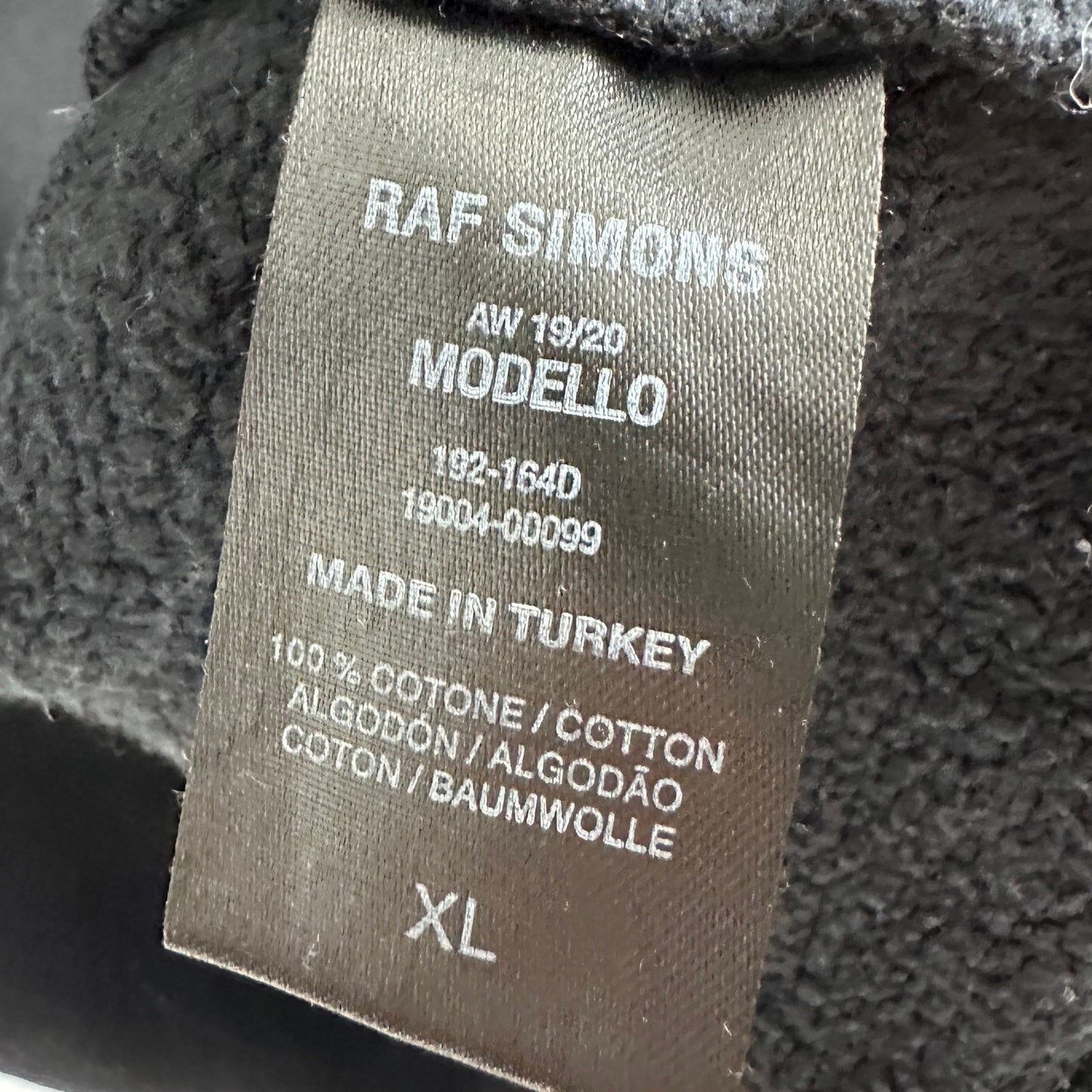 Raf Simons A/W19 'Burning Down The House' Black/Red Hoodie