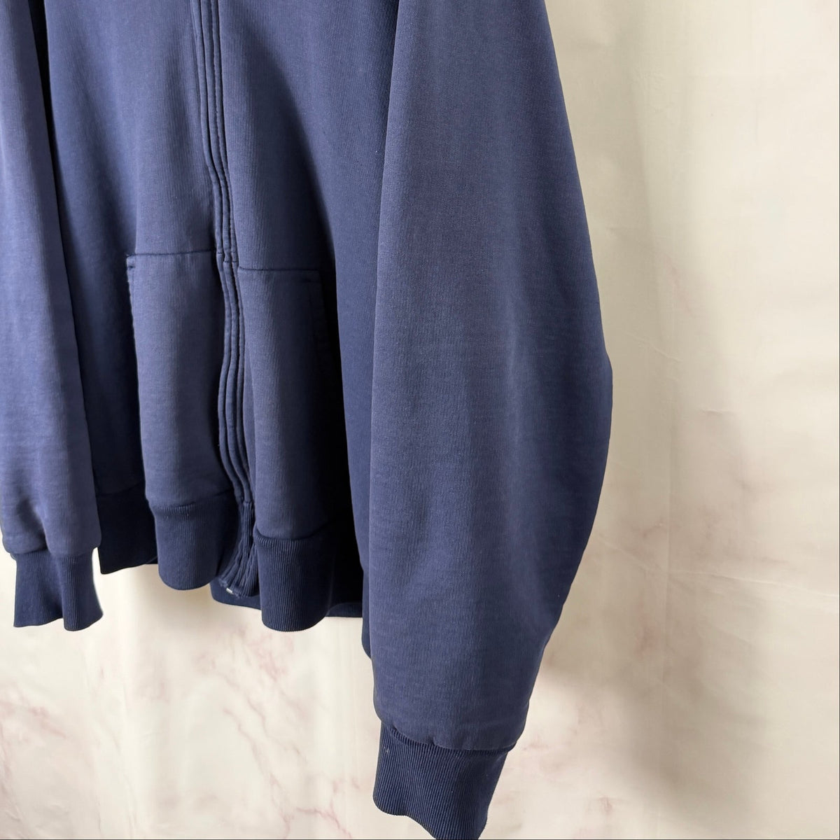 Vintage Camber Blue Thermal Zip-Up Hoodie