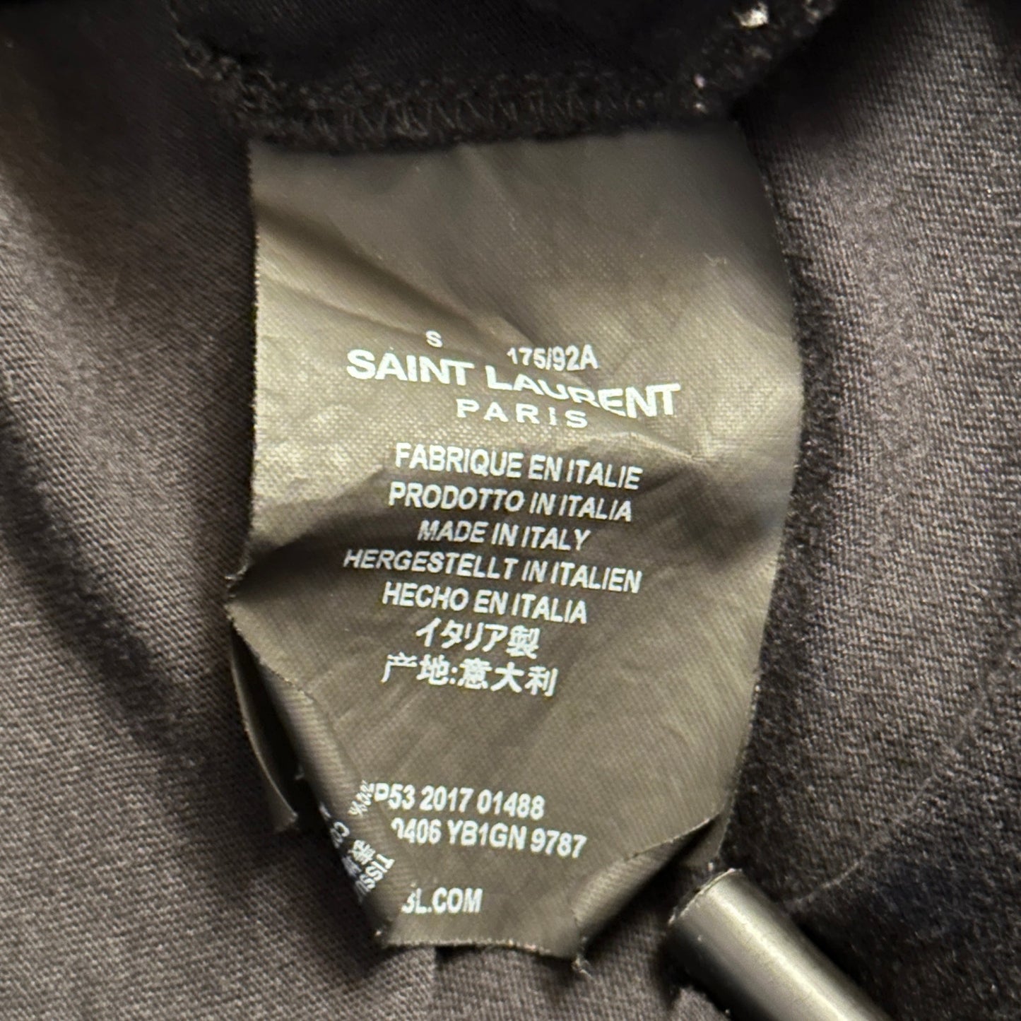 Saint Laurent Paris Black Script Logo Tee