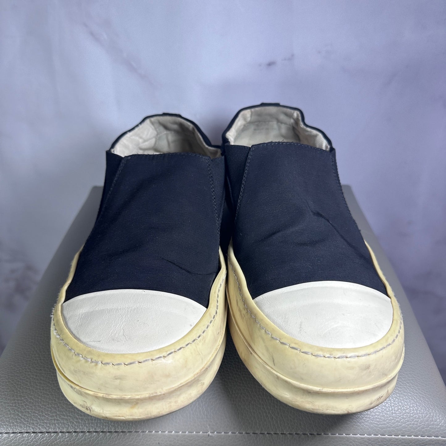 Rick Owens DRKSHDW Slip-On Ramone Boat Shoe Black