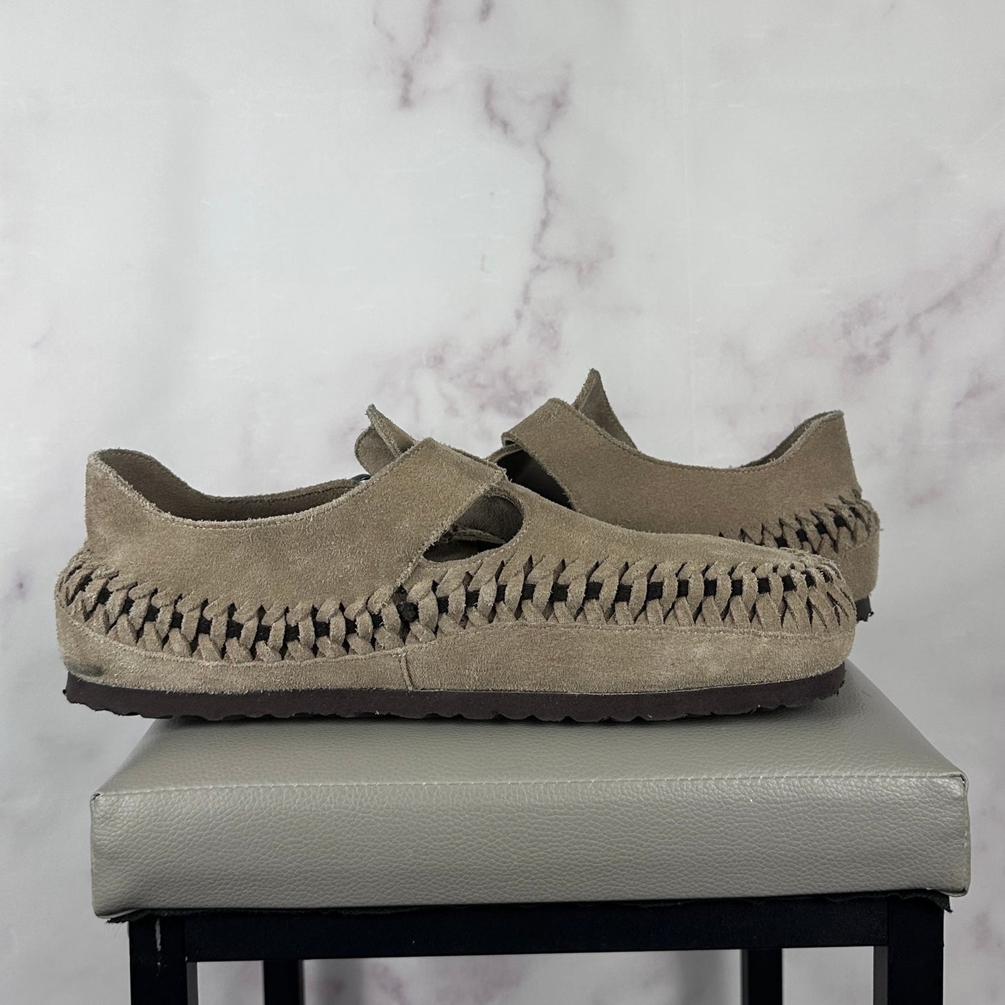 Birkenstock x Kith London Braided Taupe Suede
