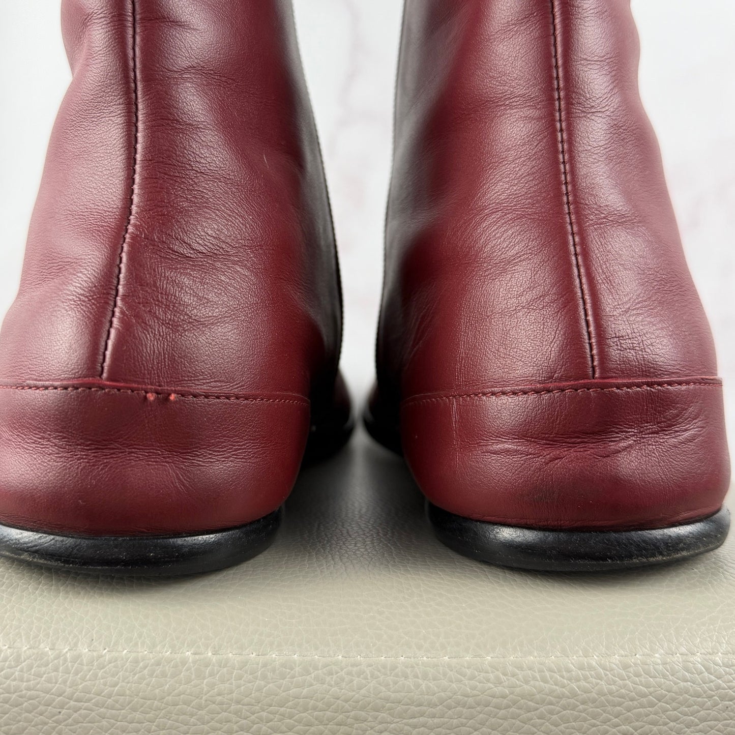 Maison Margiela Red Flat Tabi Ankle Boots
