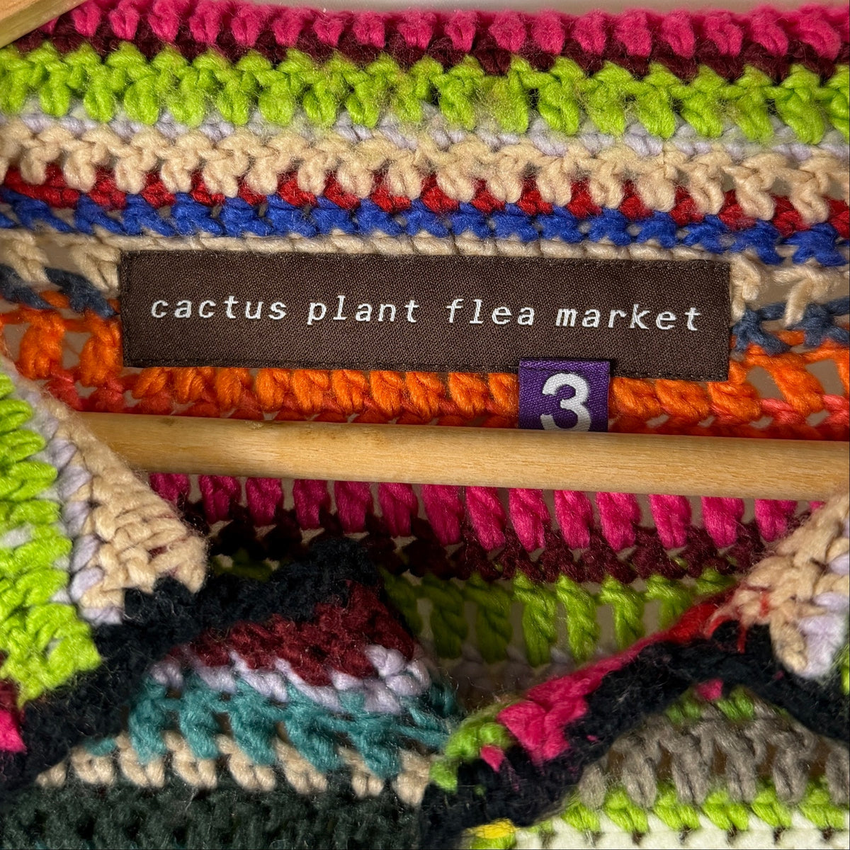 Cactus Plant Flea Market Crochet Knit Cardigan