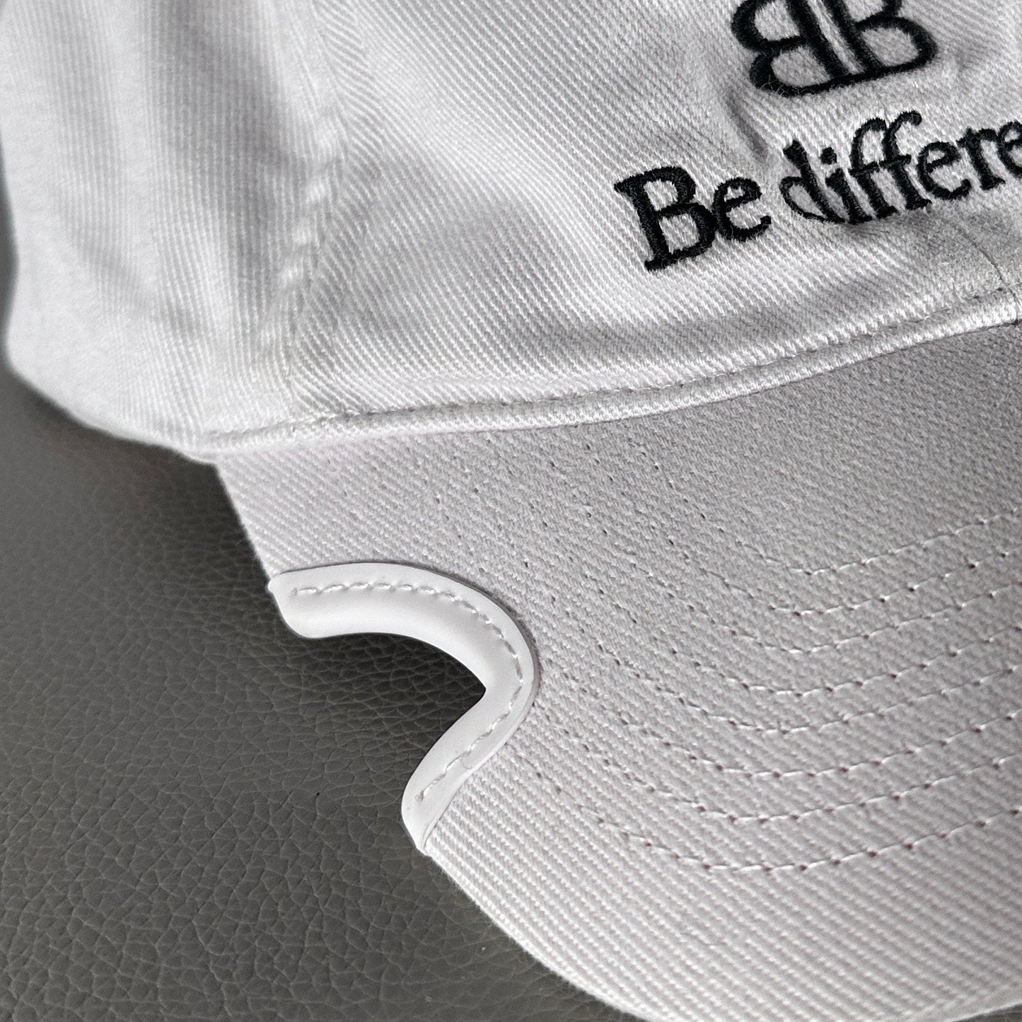 Balenciaga White ‘Be Different’ Cutout Hat