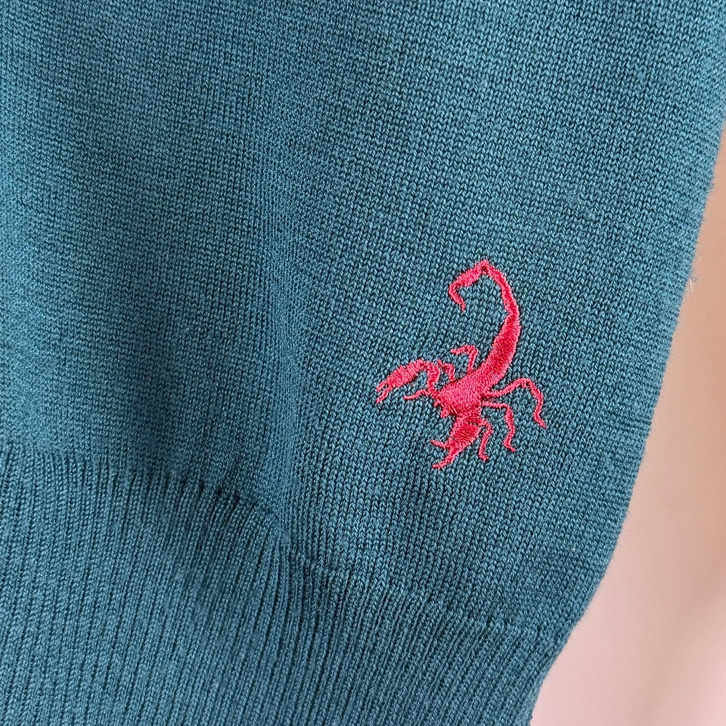 Hysteric Glamour Green Scorpion Knit Cardigan