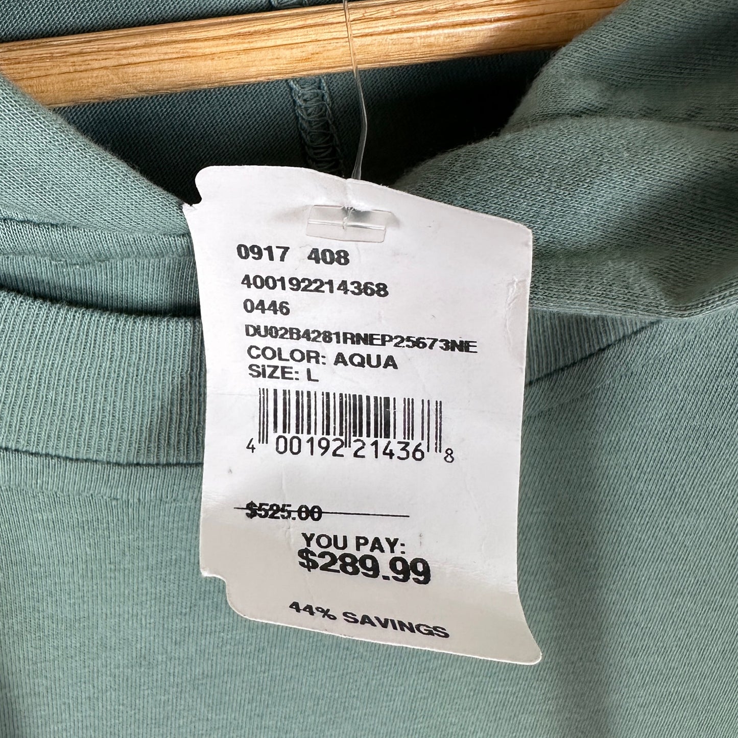 Rick Owens DRKSHDW Hustler Aqua Layered Hoodie