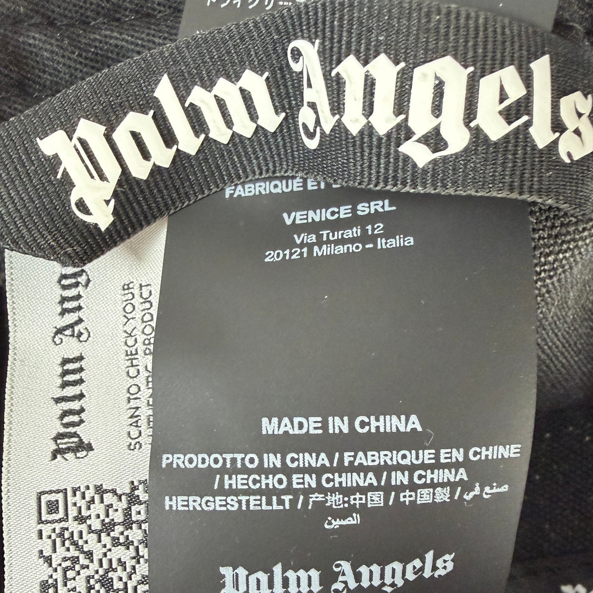 Palm Angels Black Embroidered Classic Logo Cap