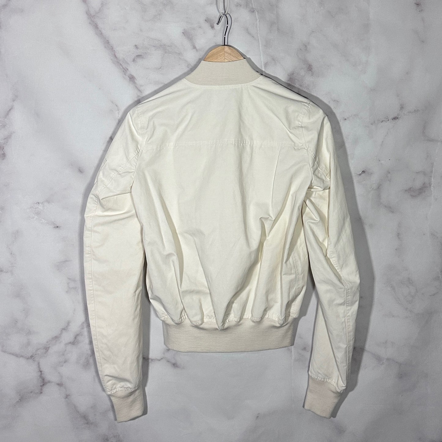 Rick Owens Cream Nylon Bomber