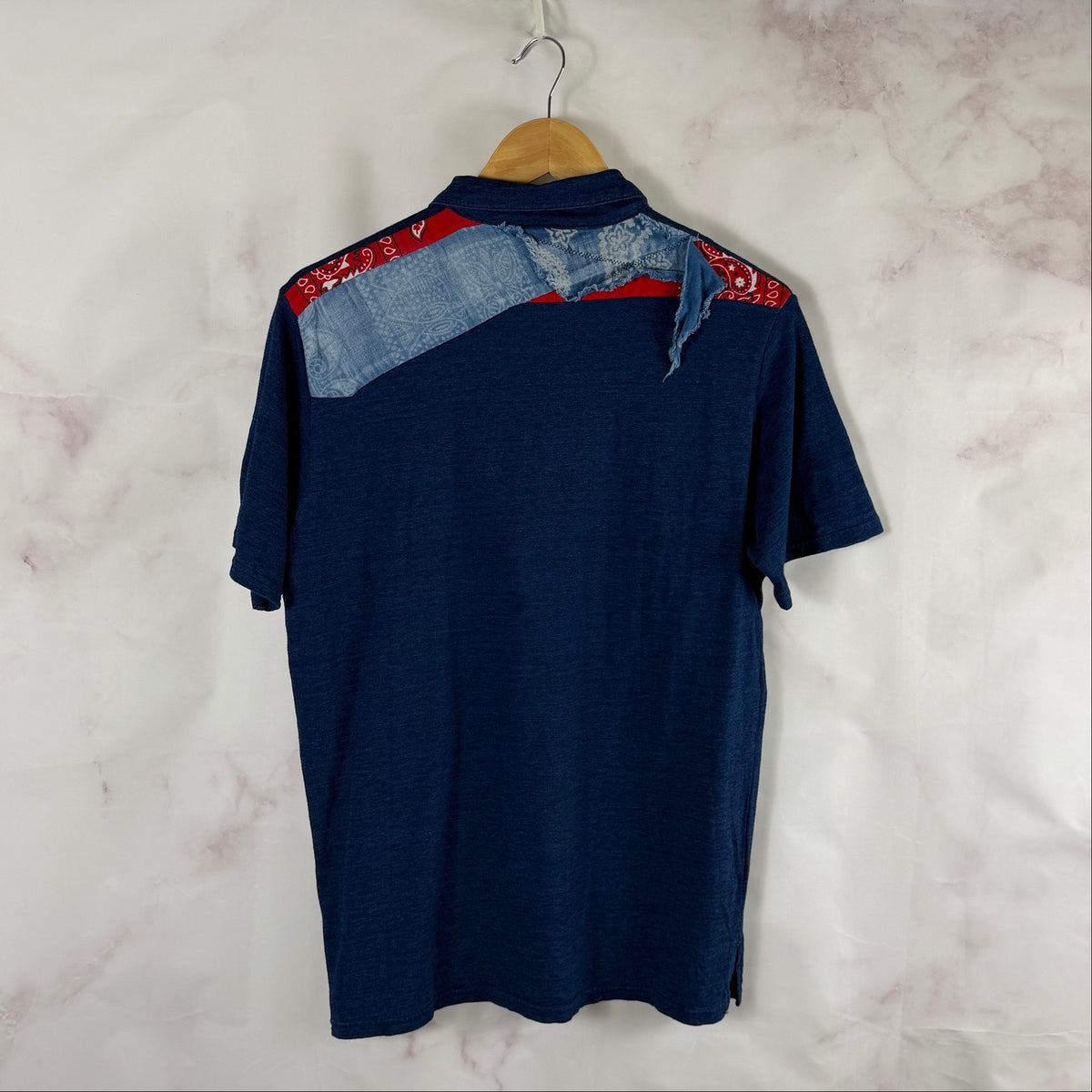Kapital Indigo Repaired Paisley Polo
