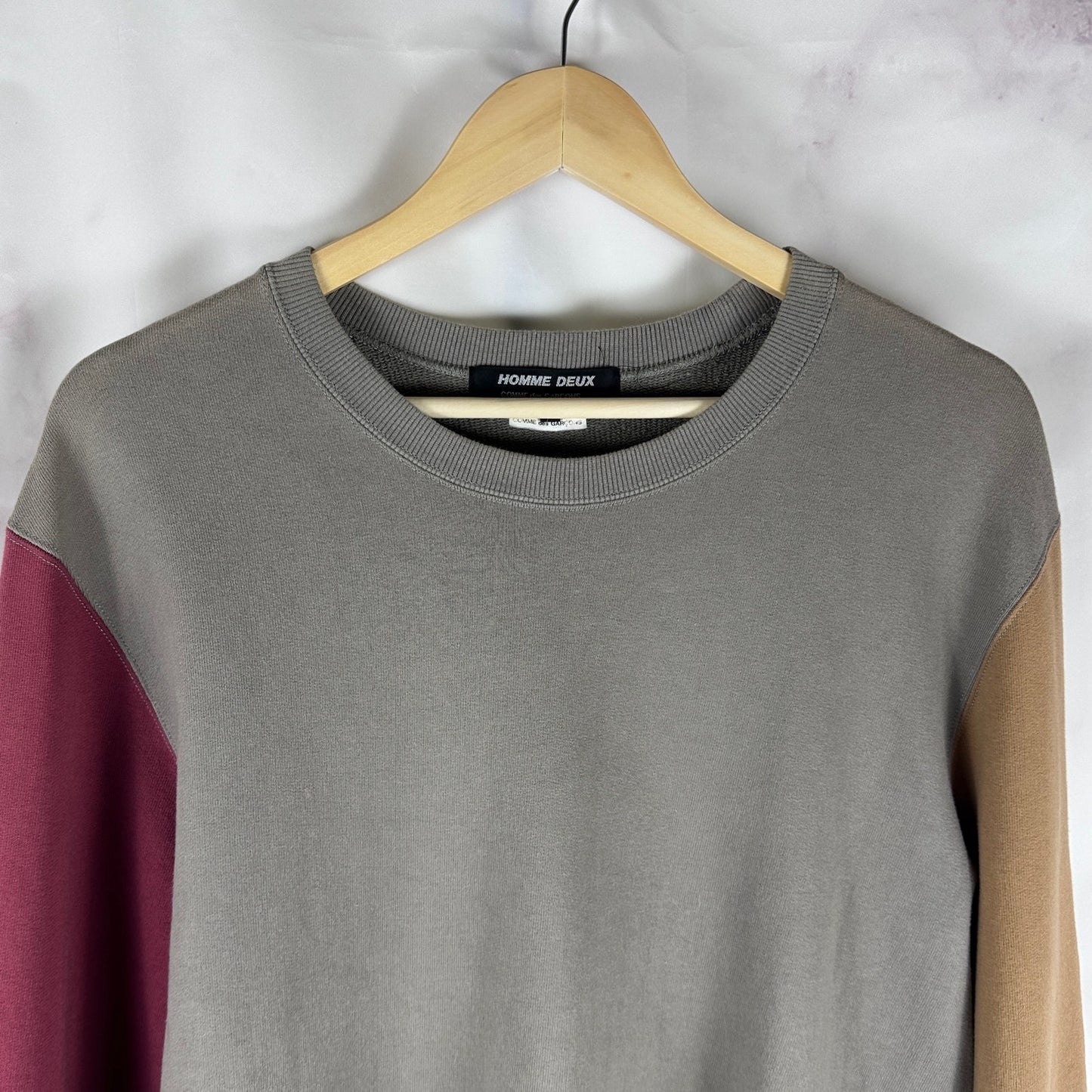 Comme des Garçons Homme Deux Colorblock Crewneck Sweatshirt