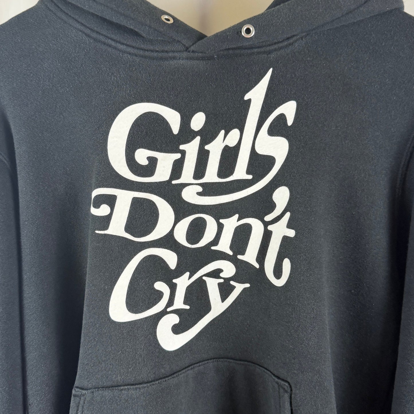 Undercover x Girls Don't Cry Black Text Hoodie