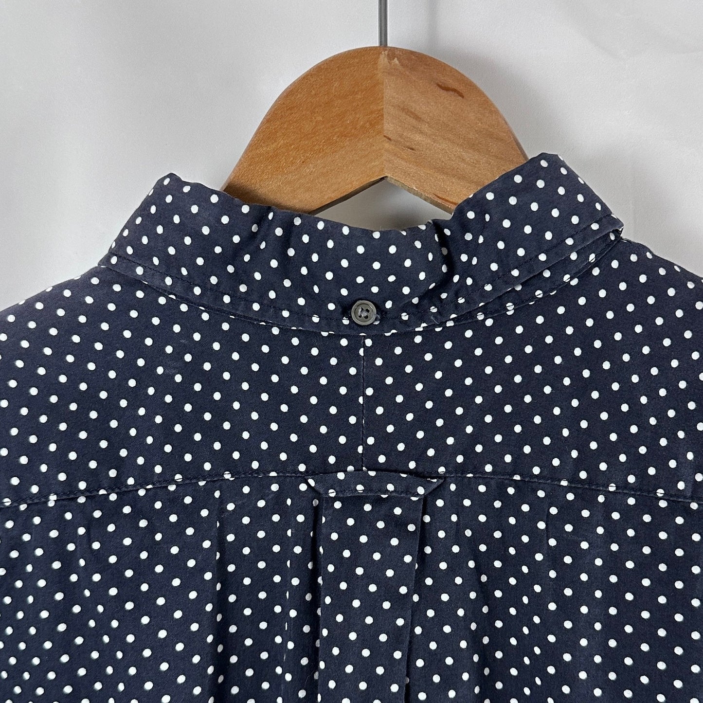 Engineered Garments Navy Polka Dot Button-Up Pullover S/S Shirt