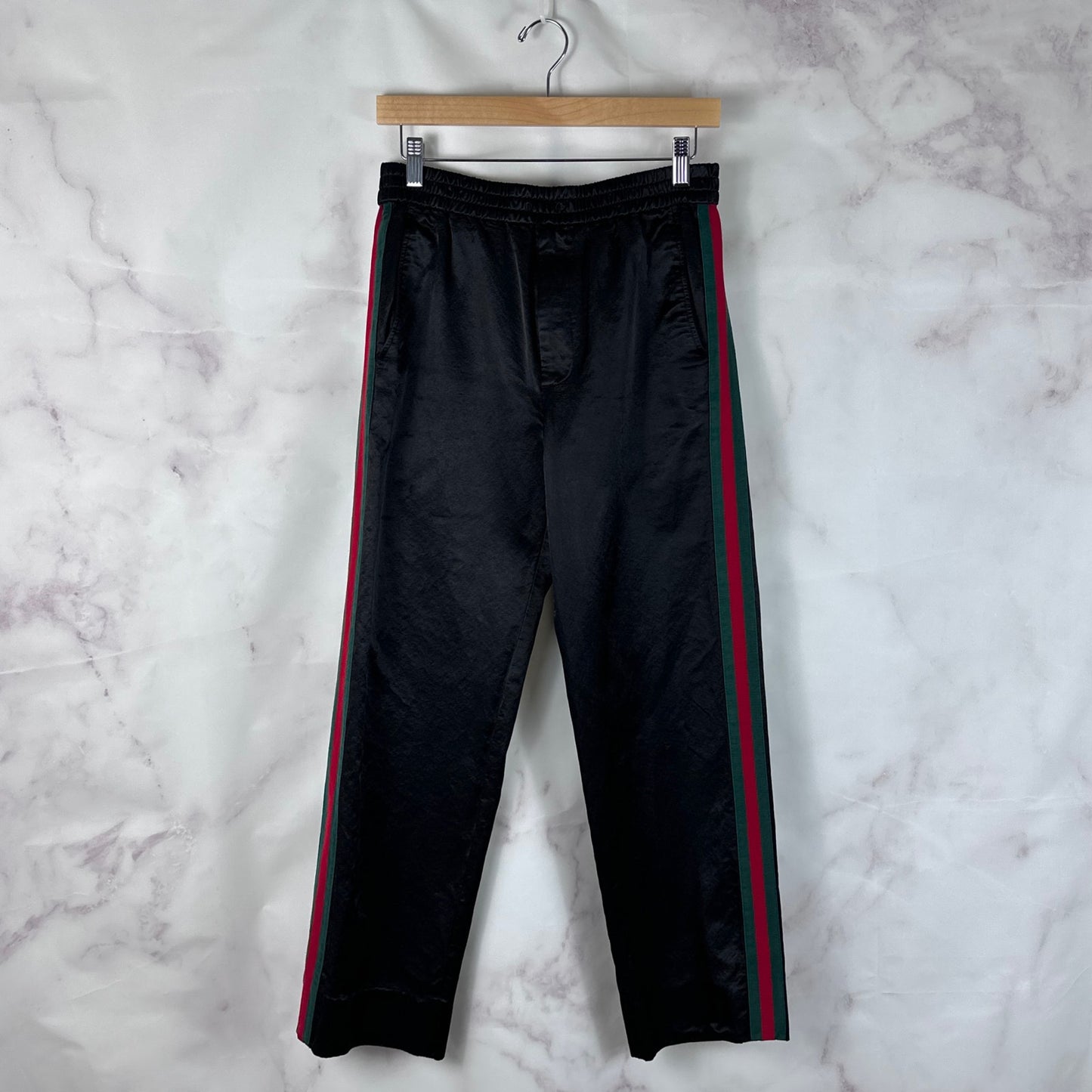 Gucci Black Web Tech Jersey Pants