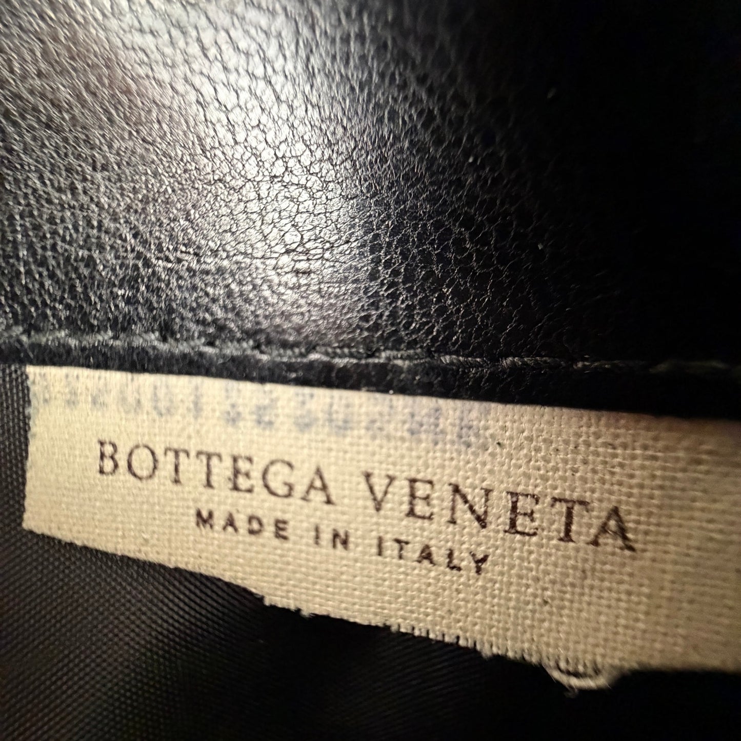 Bottega Veneta Intrecciato Leather Black Woven Long Bifold Wallet
